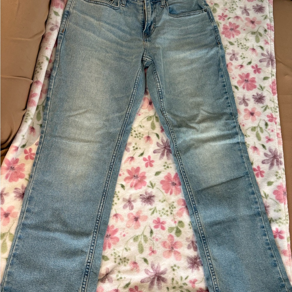 Old Navy Blue Straight Leg Jeans Classic Style